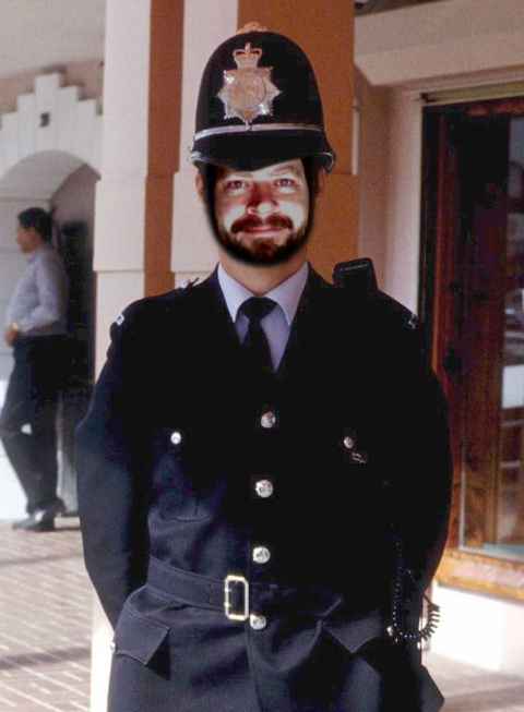 Cuy in police uniform