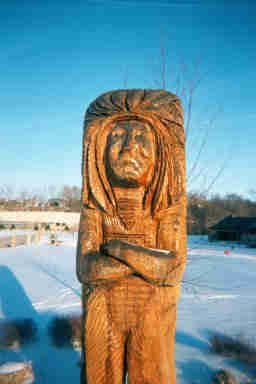 Carving of Native American